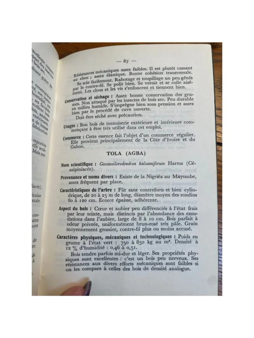 Bois Tropicaux 1960 French Tropical Wood Forestry Reference Book 2nd Edition